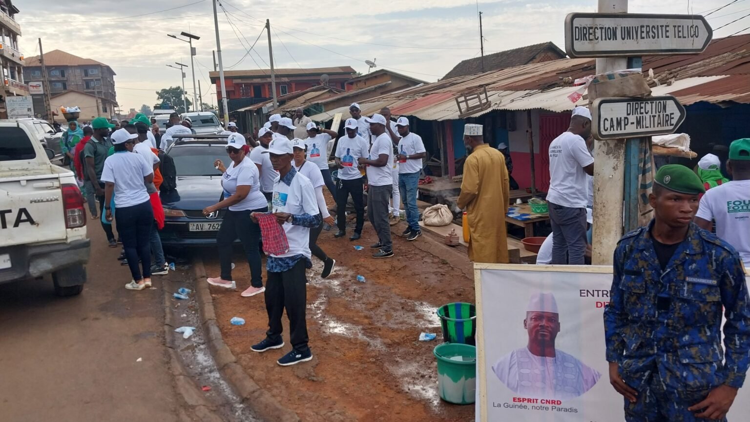 Marche de soutien au président Doumbouya: le centre ville de Mamou annonce lez couleurs 