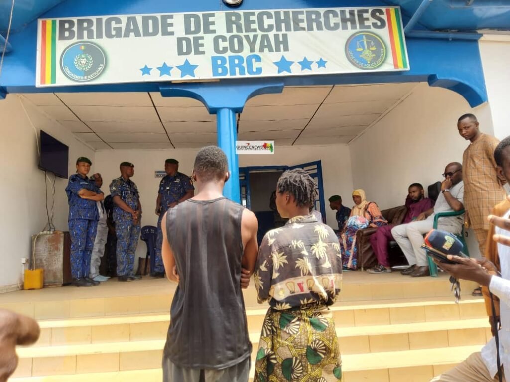 Coyah : présentation des suspects de l’enlèvement d’un nouveau-né