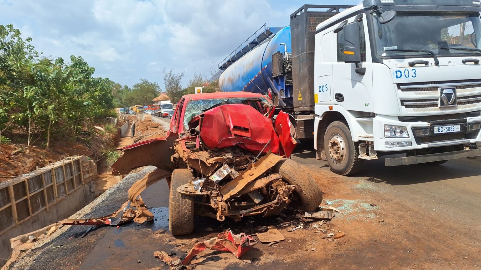 Double accident sur l’axe Kagbélén-Dubreka : un mort et des blessés graves
