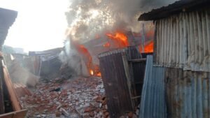 Sinistre à Ratoma  : ateliers et cabarets dévastés par des flammes au carrefour Yembéya