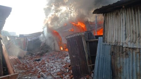 Sinistre à Ratoma  : ateliers et cabarets dévastés par des flammes au carrefour Yembéya