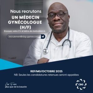 La CBG recrute un médecin gynécologue (Homme/Femme)